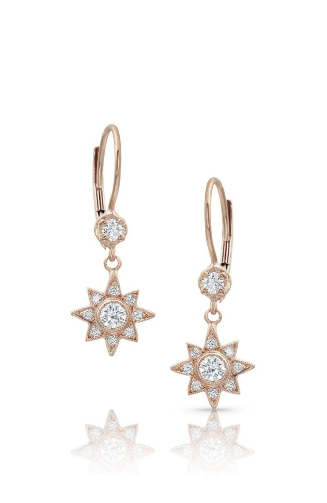 Diamond and Rose Gold Earrings - Heavenly - Goldhaus & Alexander Jewelry Design