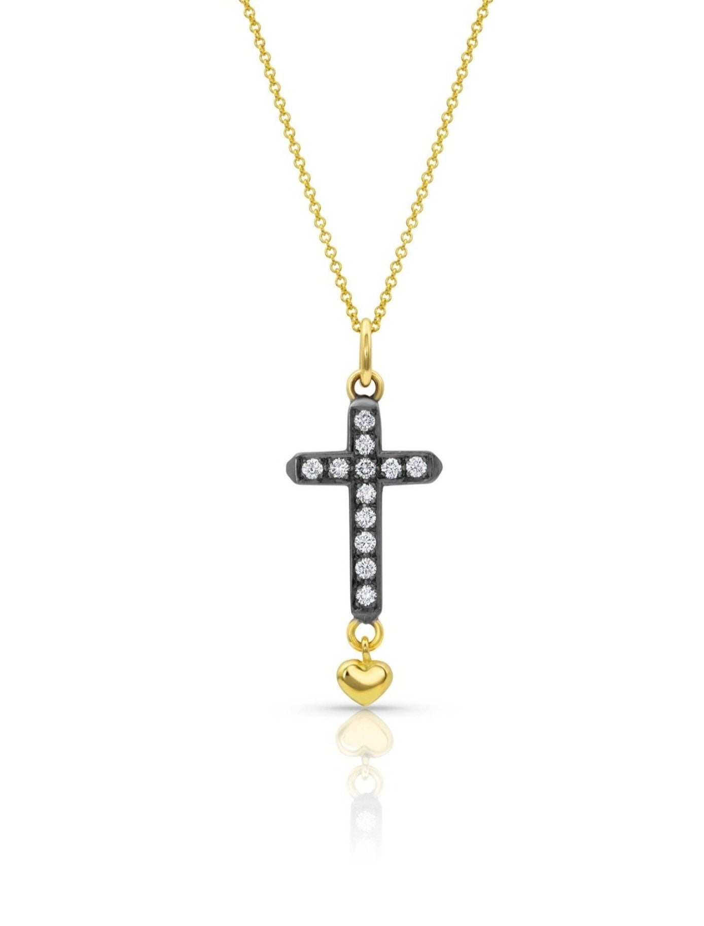 Gold and Diamond Cross Pendant - Goldhaus & Alexander Jewelry Design