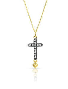 Gold and Diamond Cross Pendant - Goldhaus & Alexander Jewelry Design