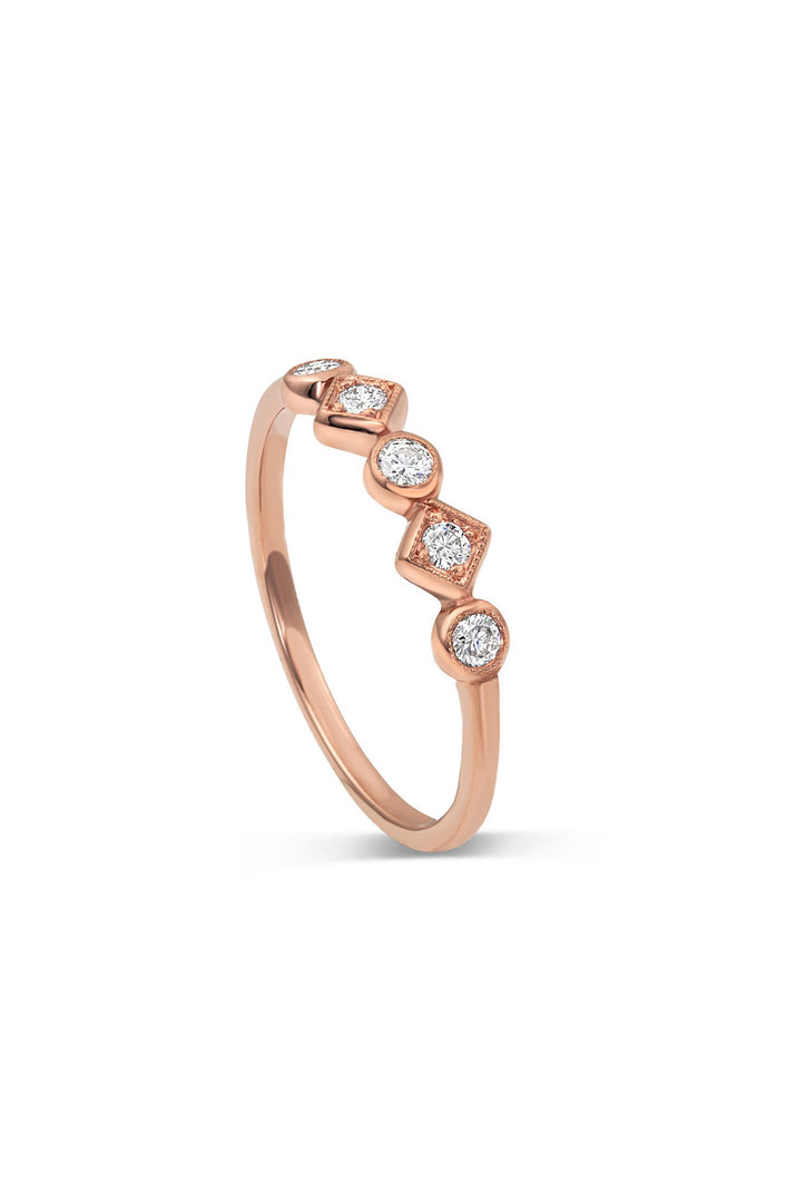 18K rose Gold and Diamond Ring