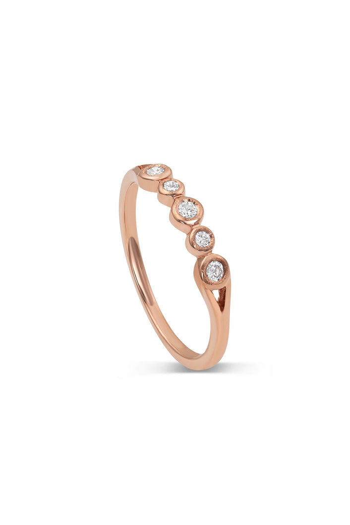 18K rose Gold and Diamond Ring