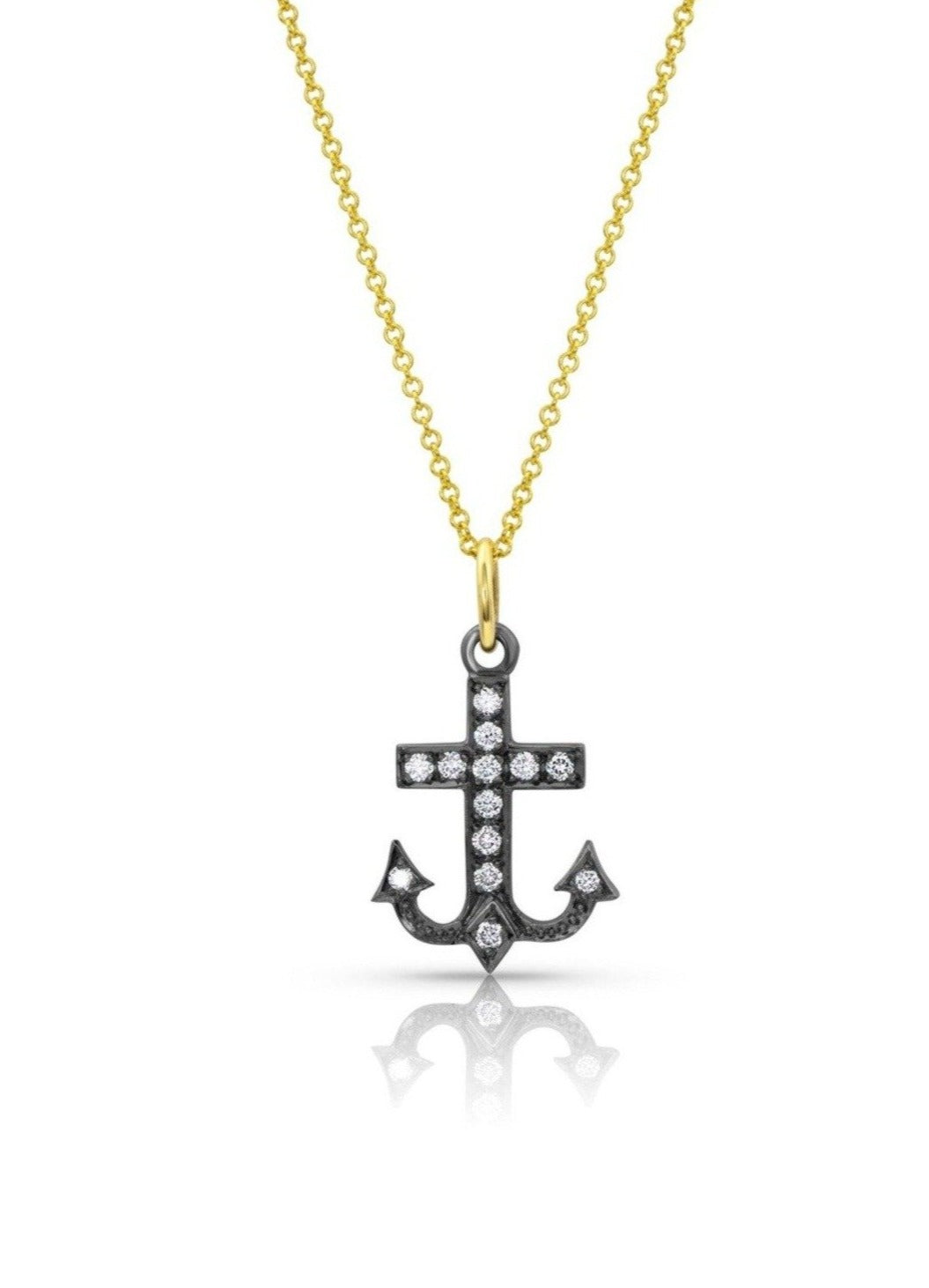 Gold and Diamond Cross Pendant - Goldhaus & Alexander Jewelry Design